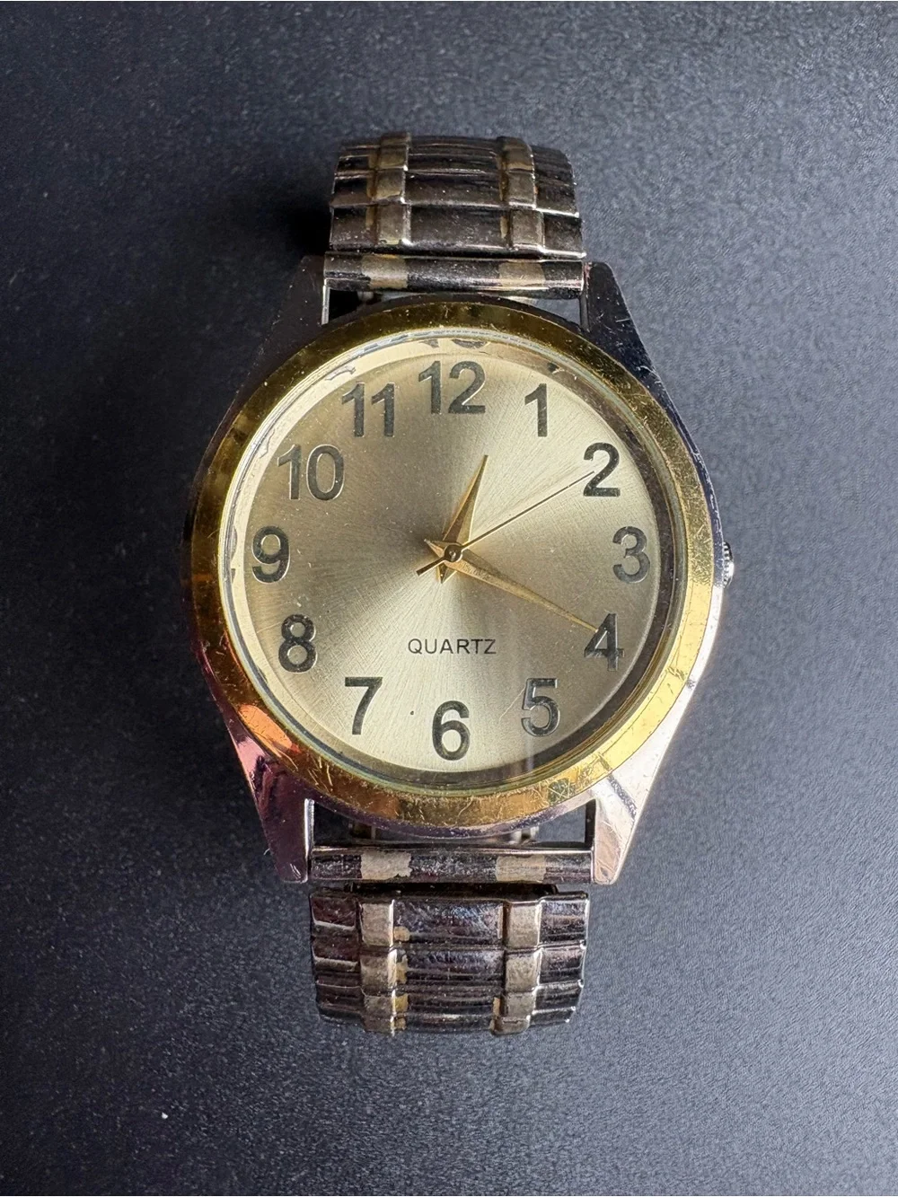 Gold and Silver Quartz Men's Watch